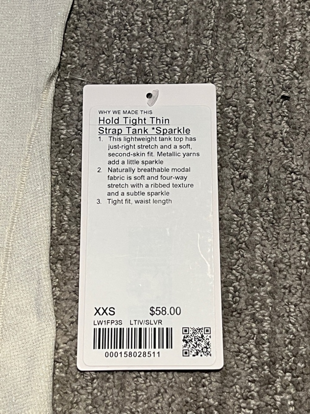 lululemon athletica Light Cream Ribbed Racerback Tank - Picture 2 of 5